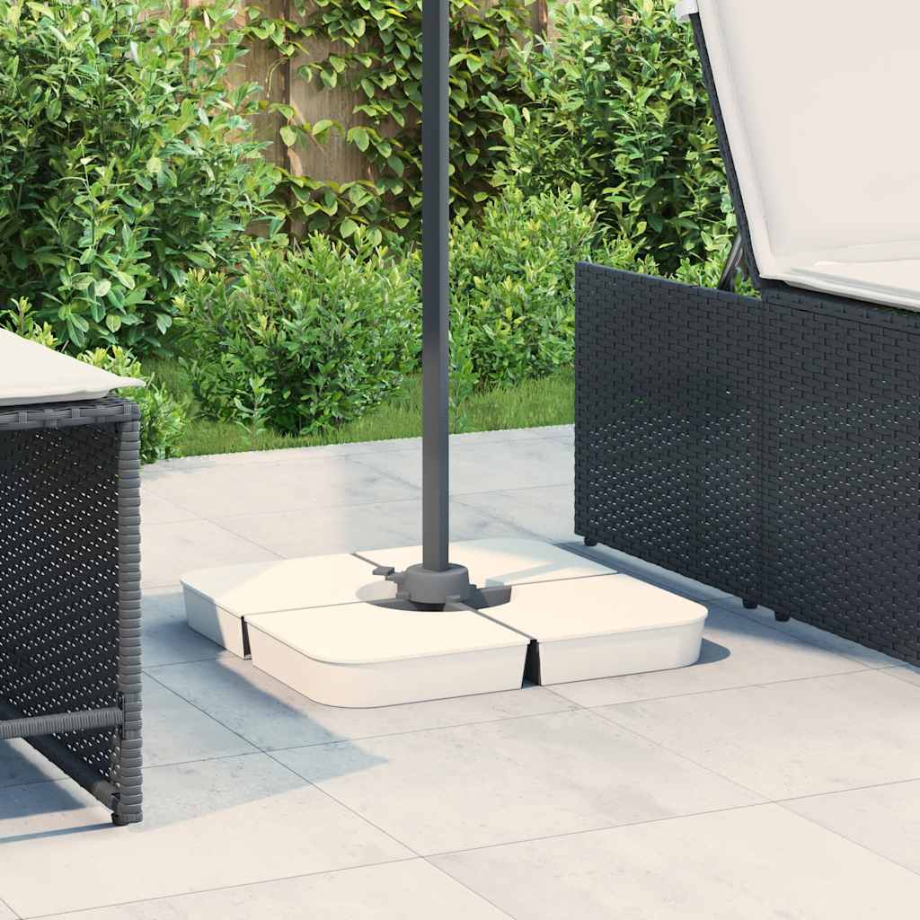 vidaXL vidaXL 4 Piece Parasol Base Set for Cross Stand Parasol 100 kg PP - Parasol
