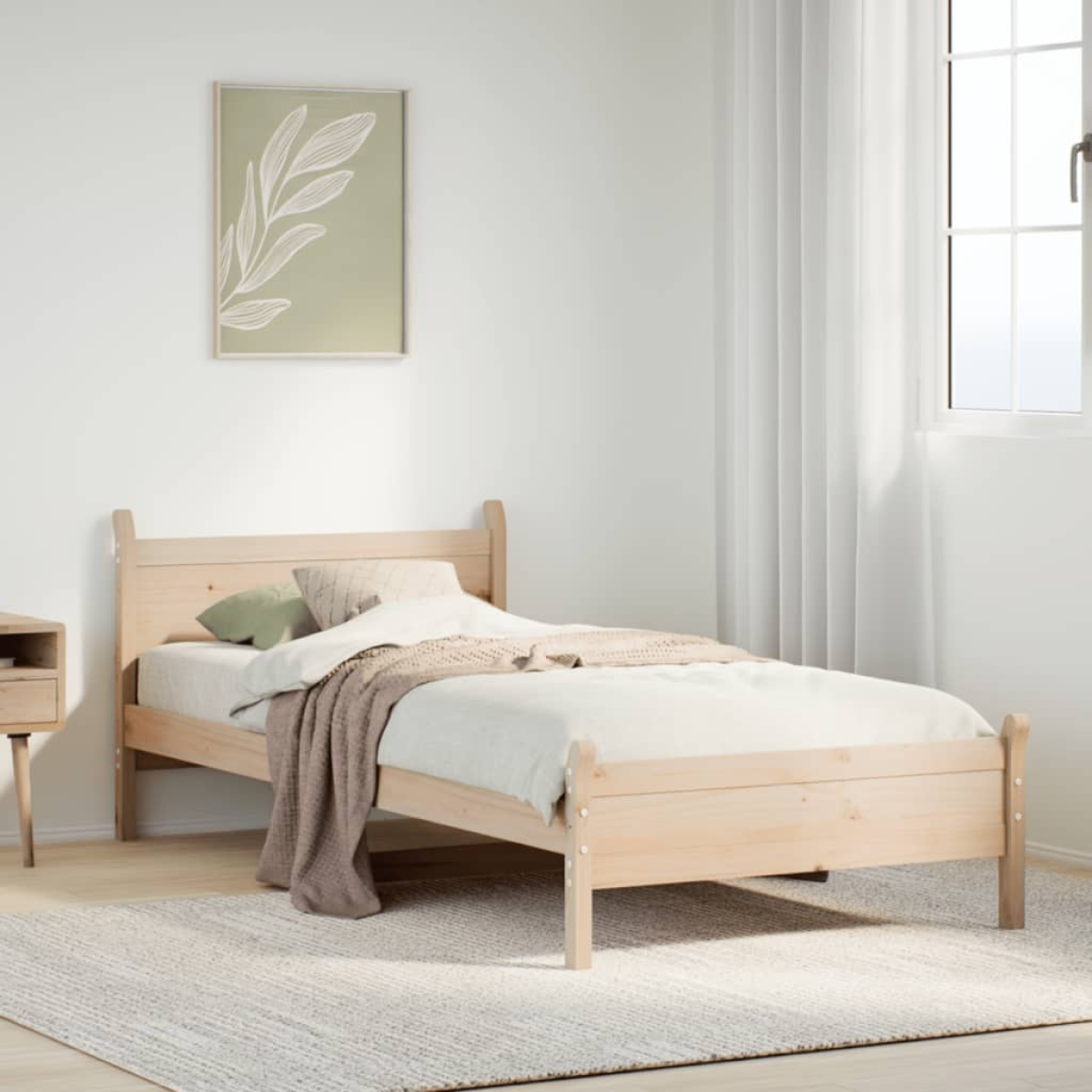 vidaXL Bed Frame without Mattress 180x200 cm Super King Solid Wood Pine - from vidaXL