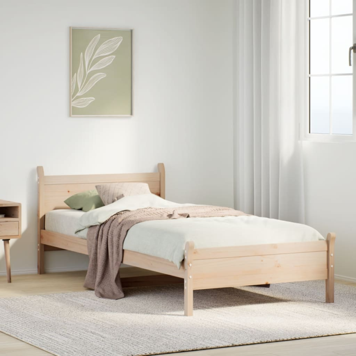 vidaXL Bed Frame without Mattress 180x200 cm Super King Solid Wood Pine - from vidaXL