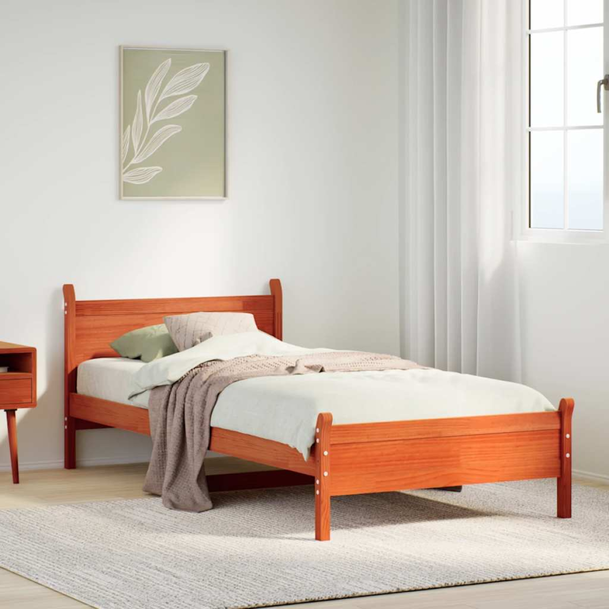 vidaXL Bed Frame without Mattress 180x200 cm Super King Solid Wood Pine - from vidaXL
