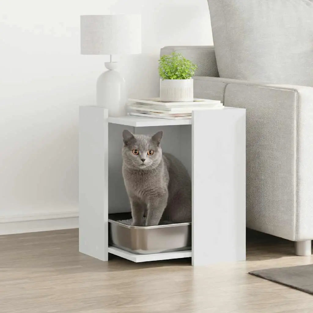 vidaXL Cat Litter Box Enclosure Black Oak 42 x 42 x 51 cm - from vidaXL