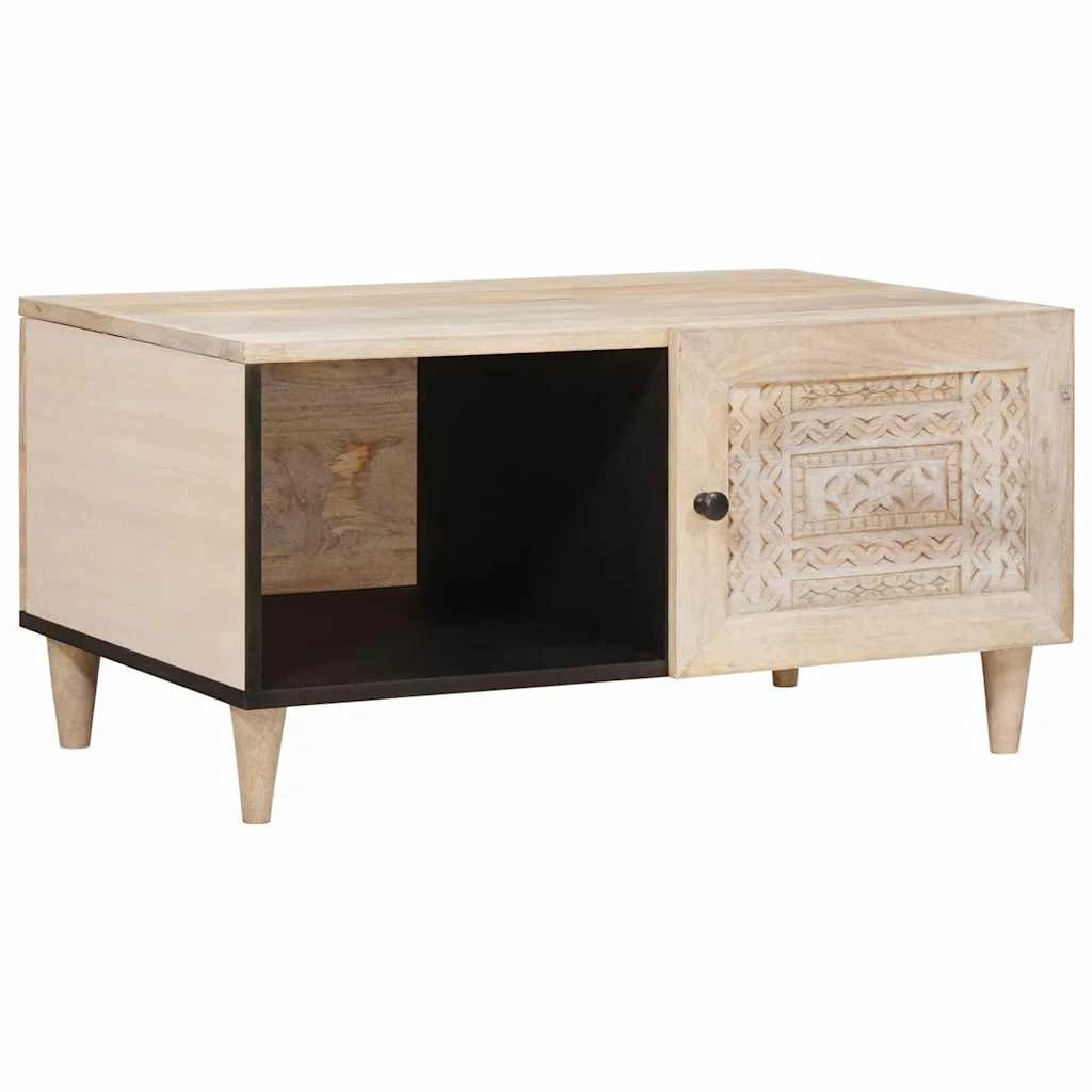 VidaXL Coffee Table 80x50x40 CM Solid Acacia Wood Contemporary Minimalist Living Room Centerpiece by vidaXL