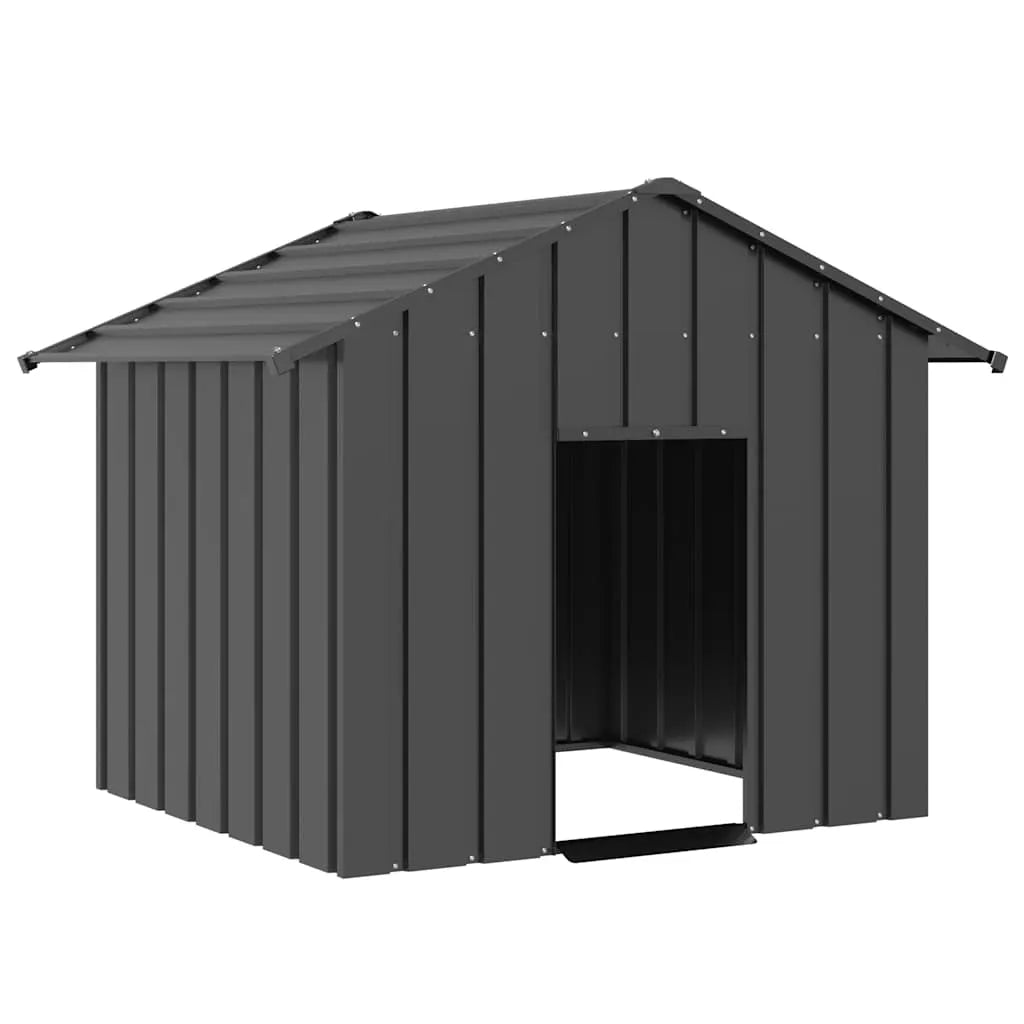 vidaXL Dog House with Roof 131x101x102 cm Galvanised Steel - from vidaXL