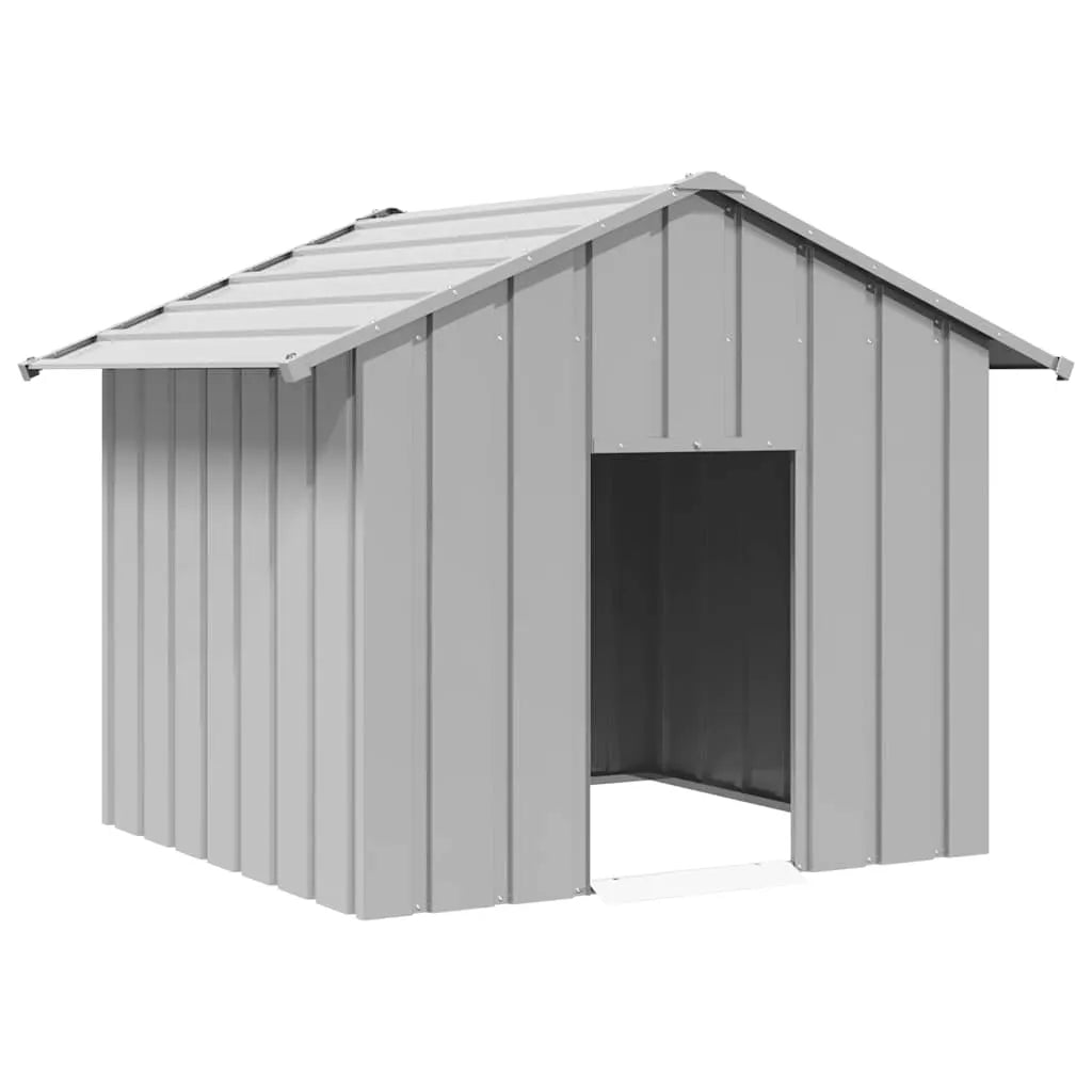 vidaXL Dog House with Roof 131x101x102 cm Galvanised Steel - from vidaXL