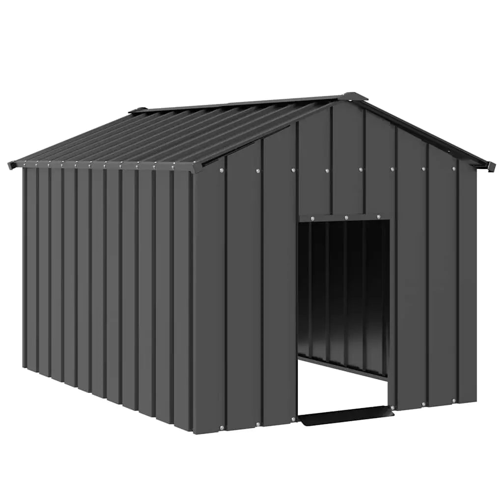 vidaXL Dog House with Roof 131x101x102 cm Galvanised Steel - from vidaXL