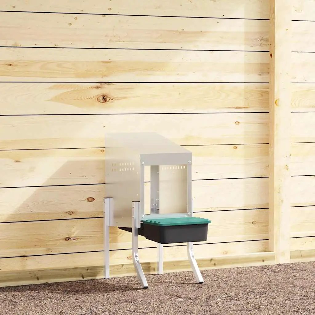 vidaXL vidaXL Chicken Nesting Box 1 Compartment with Legs Galvanised Steel - Chicken Coop