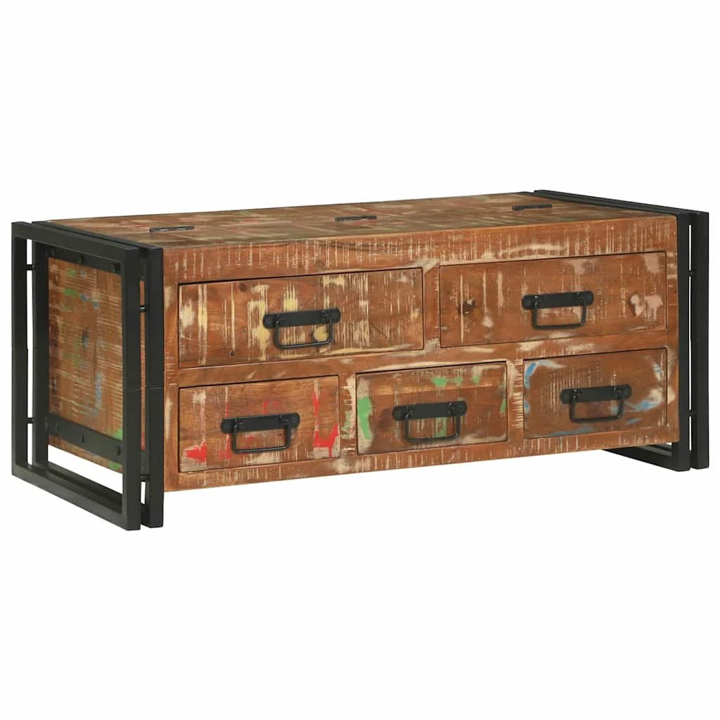 VidaXL Coffee Table 90x50x38 cm Solid Mango Wood With Drawer Ideal For Living Room by vidaXL