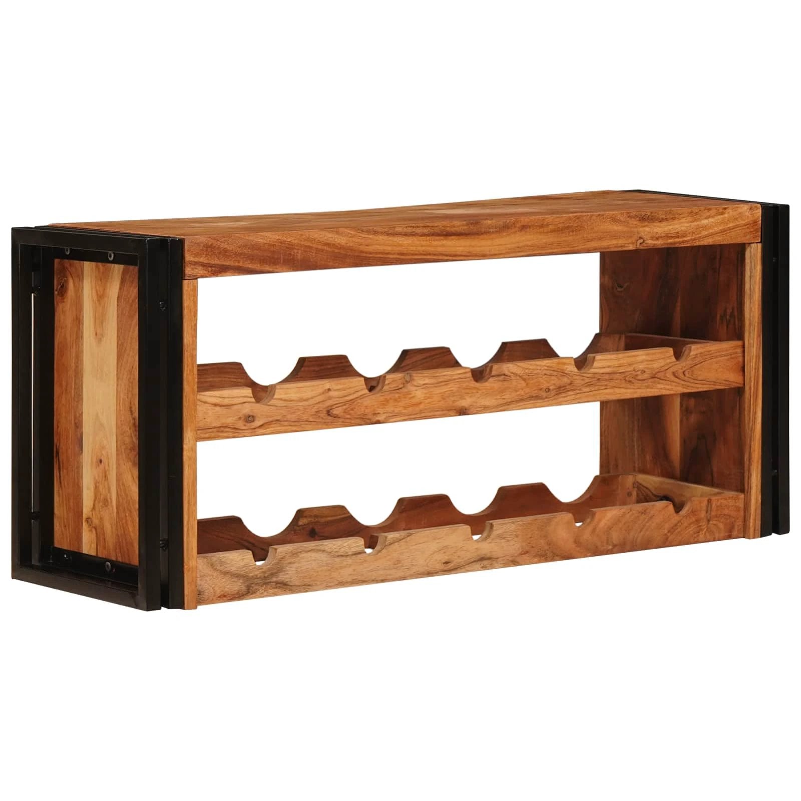 vidaXL vidaXL Wine Rack Brown 60 x 45 x 33 cm Solid Rough Mango Wood - Wine Rack