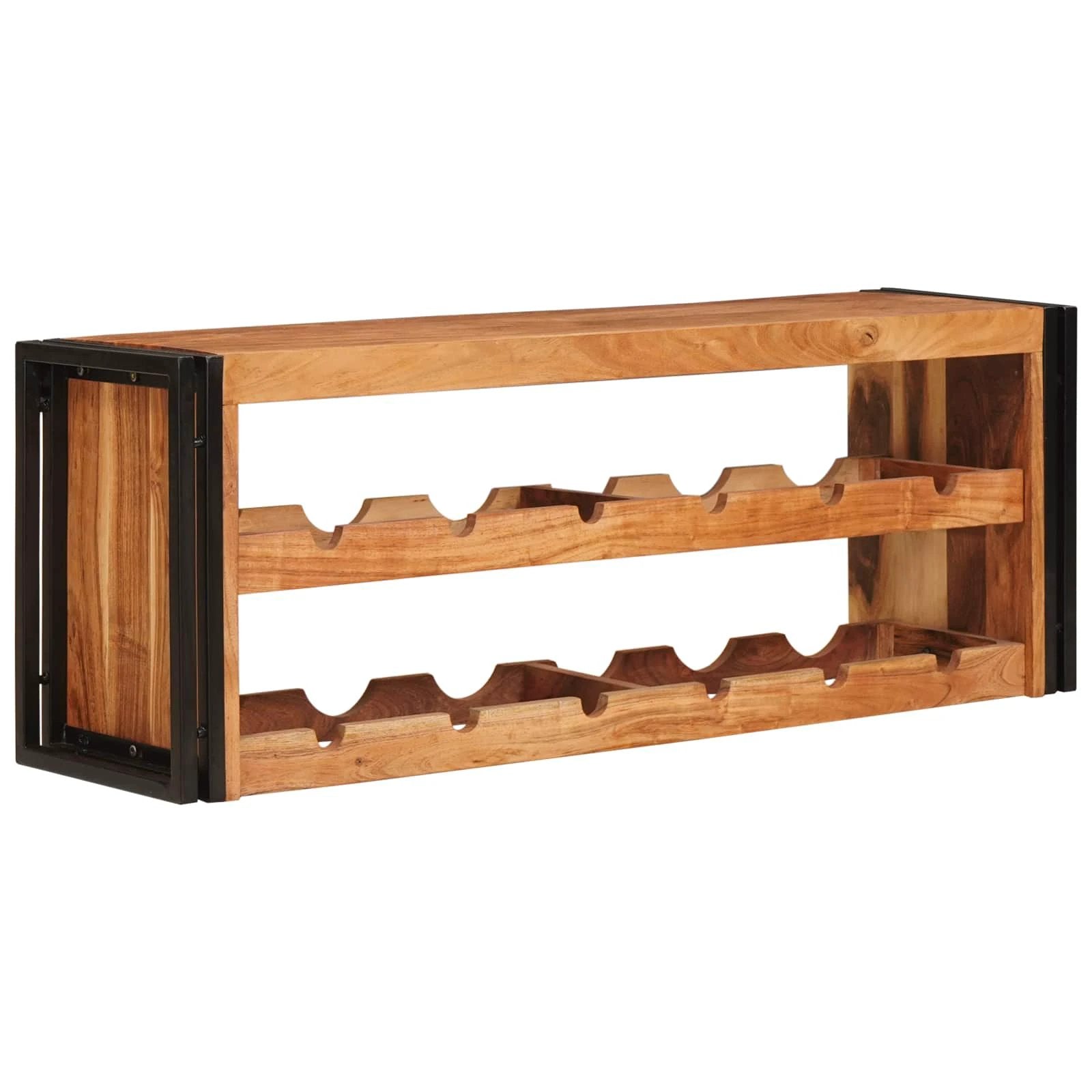 vidaXL vidaXL Wine Rack Brown 60 x 45 x 33 cm Solid Rough Mango Wood - Wine Rack