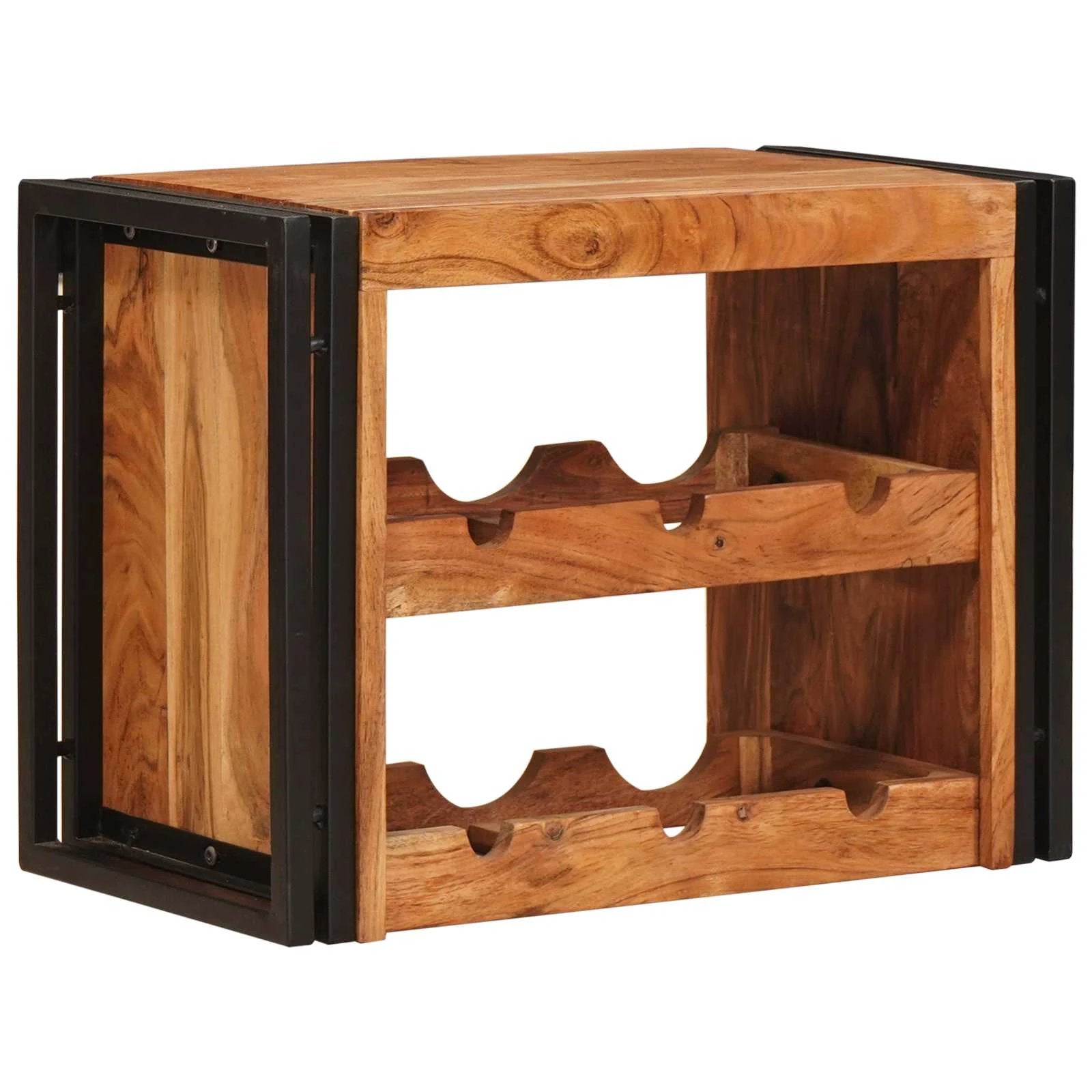 vidaXL vidaXL Wine Rack Brown 60 x 45 x 33 cm Solid Rough Mango Wood - Wine Rack