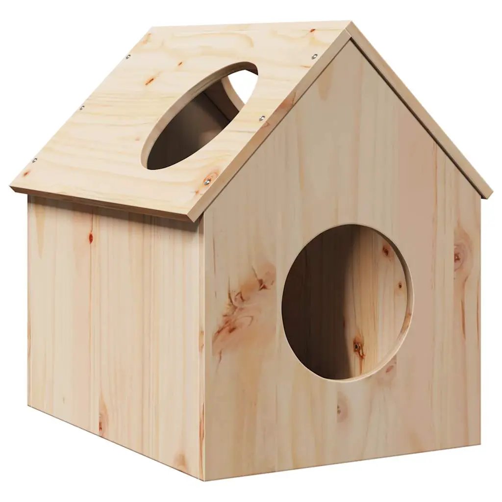 vidaXL vidaXL Cat House 41x50x50 cm Solid Wood Pine - Cat House