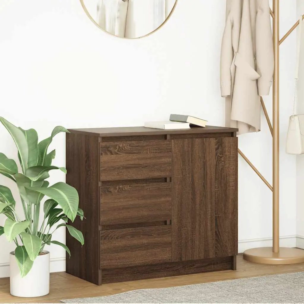 vidaXL vidaXL Sideboard with Drawer White 71x35x65 cm Engineered Wood - Sideboard