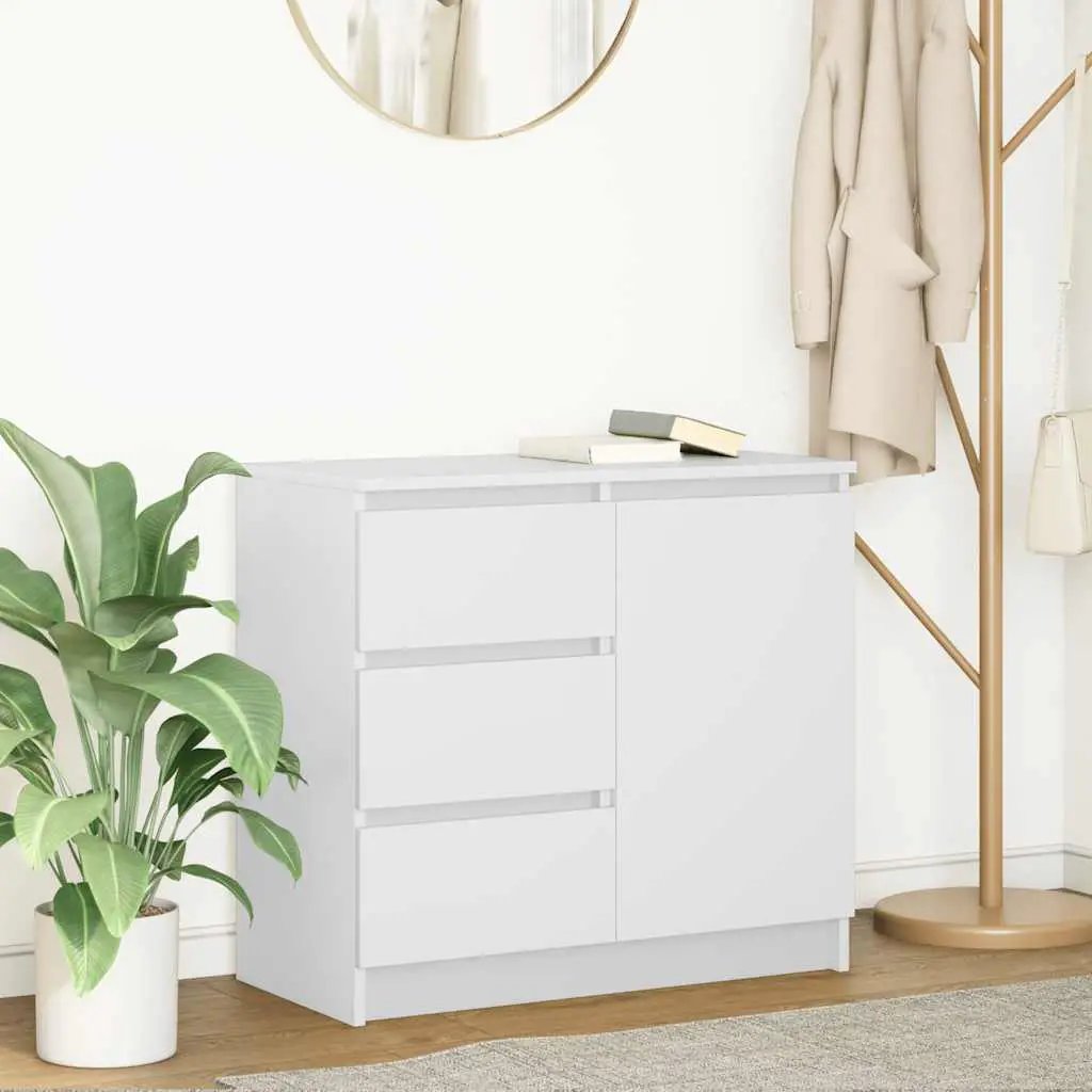 vidaXL vidaXL Sideboard with Drawer White 71x35x65 cm Engineered Wood - Sideboard
