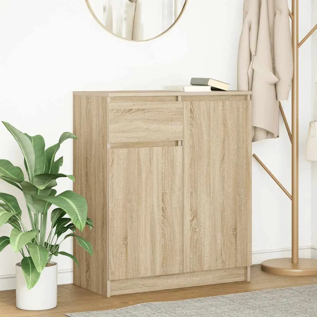 vidaXL vidaXL Sideboard with Drawer White 71x35x84 cm Engineered Wood - Sideboard