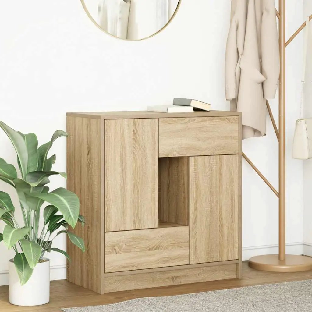 vidaXL vidaXL Sideboard with Drawers and Doors White 70.5x34x74.5 cm - Sideboard