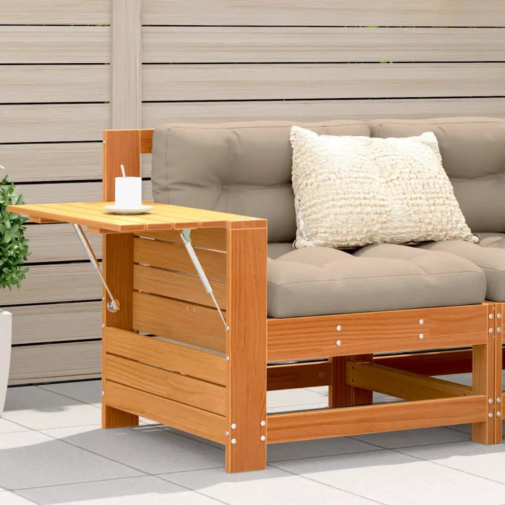 vidaXL vidaXL Garden Armrest Sofa with Cushion Solid Wood Pine - Garden Sofa Sets