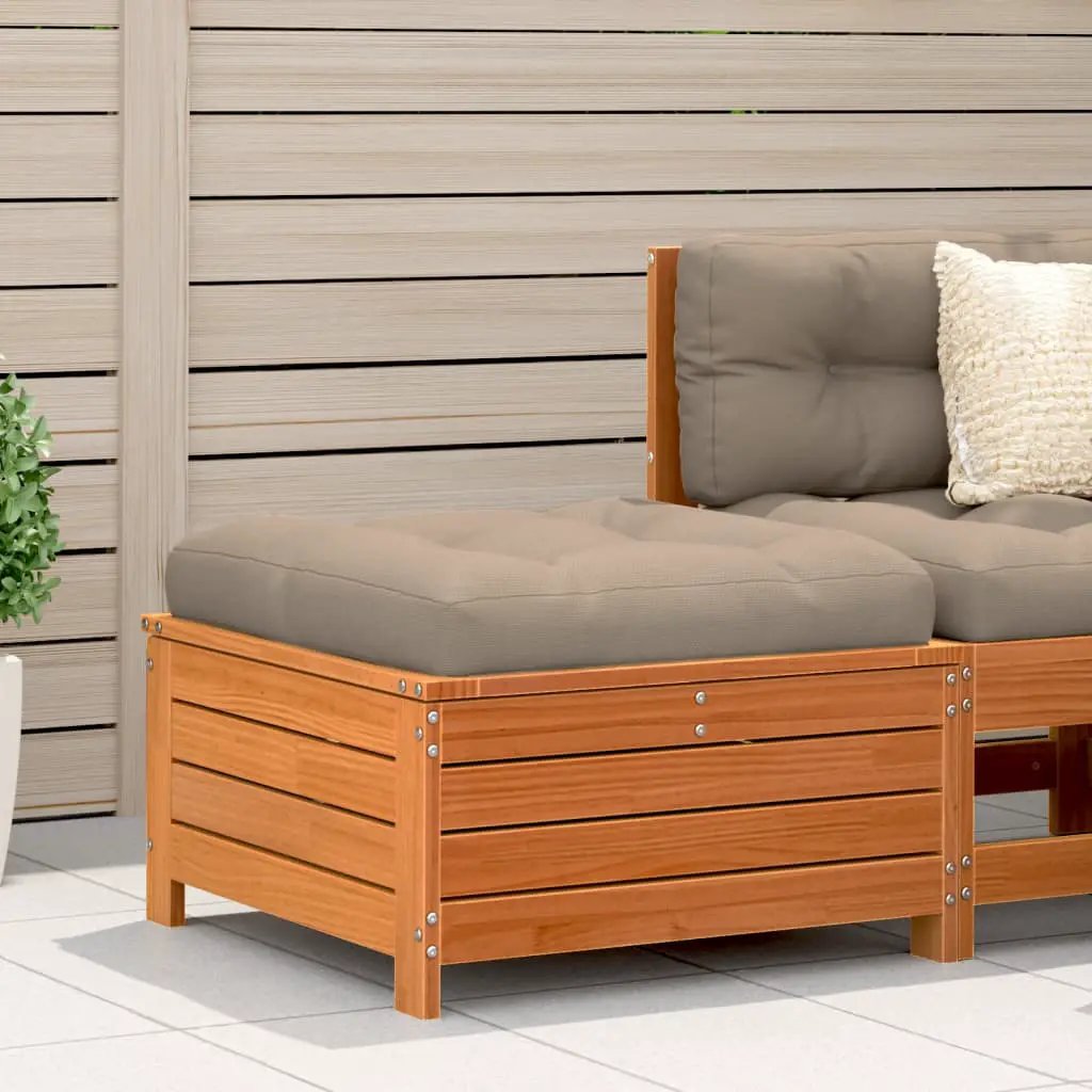 vidaXL vidaXL Garden Armrest Sofa with Cushion Solid Wood Pine - Garden Sofa Sets