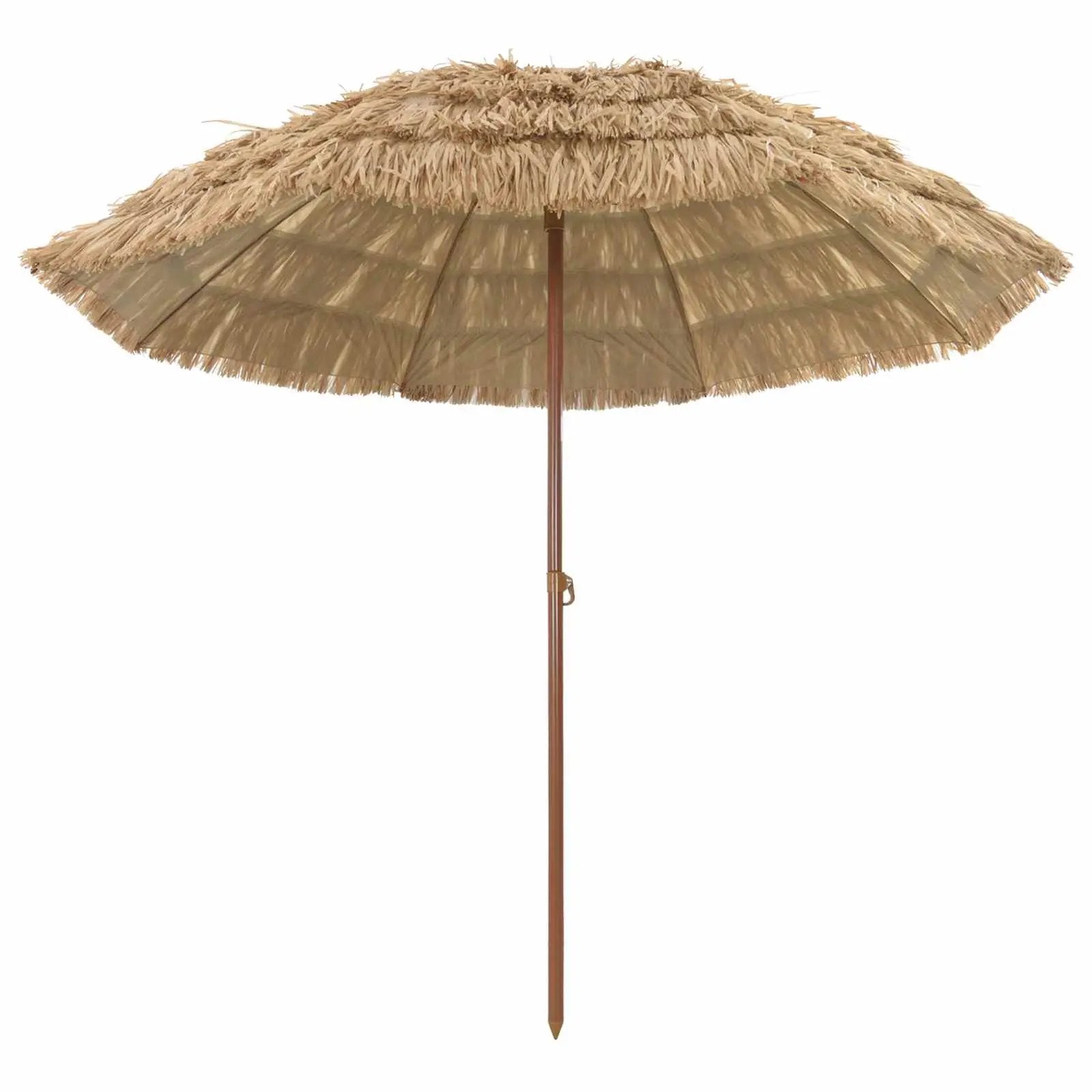 vidaXL vidaXL Beach Parasol Natural 255 x 255 x 255 cm Polyester and Steel - Parasol