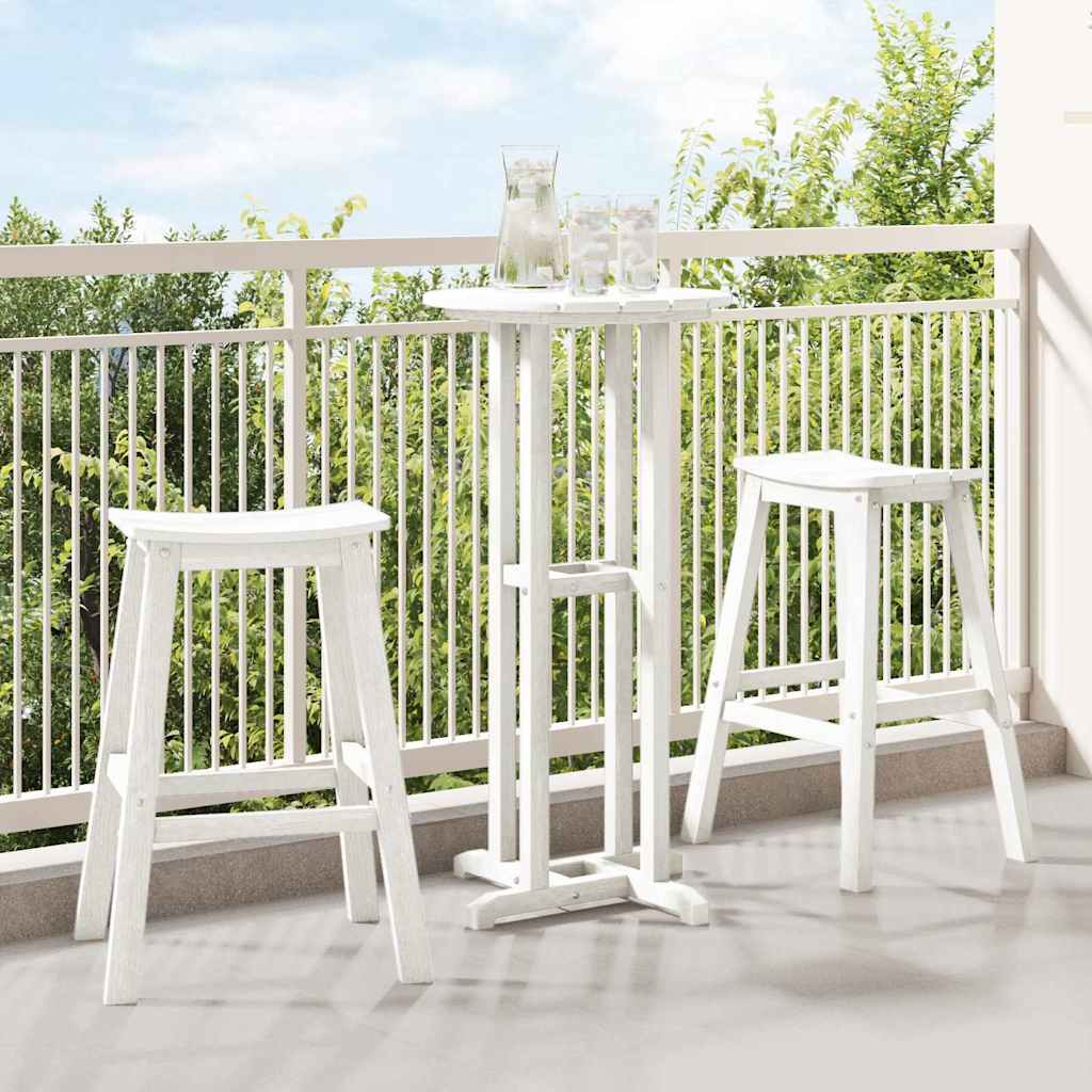vidaXL vidaXL Bar Stool 2 pcs White 52 x 43 x 73.5 cm HDPE - Bar Stool