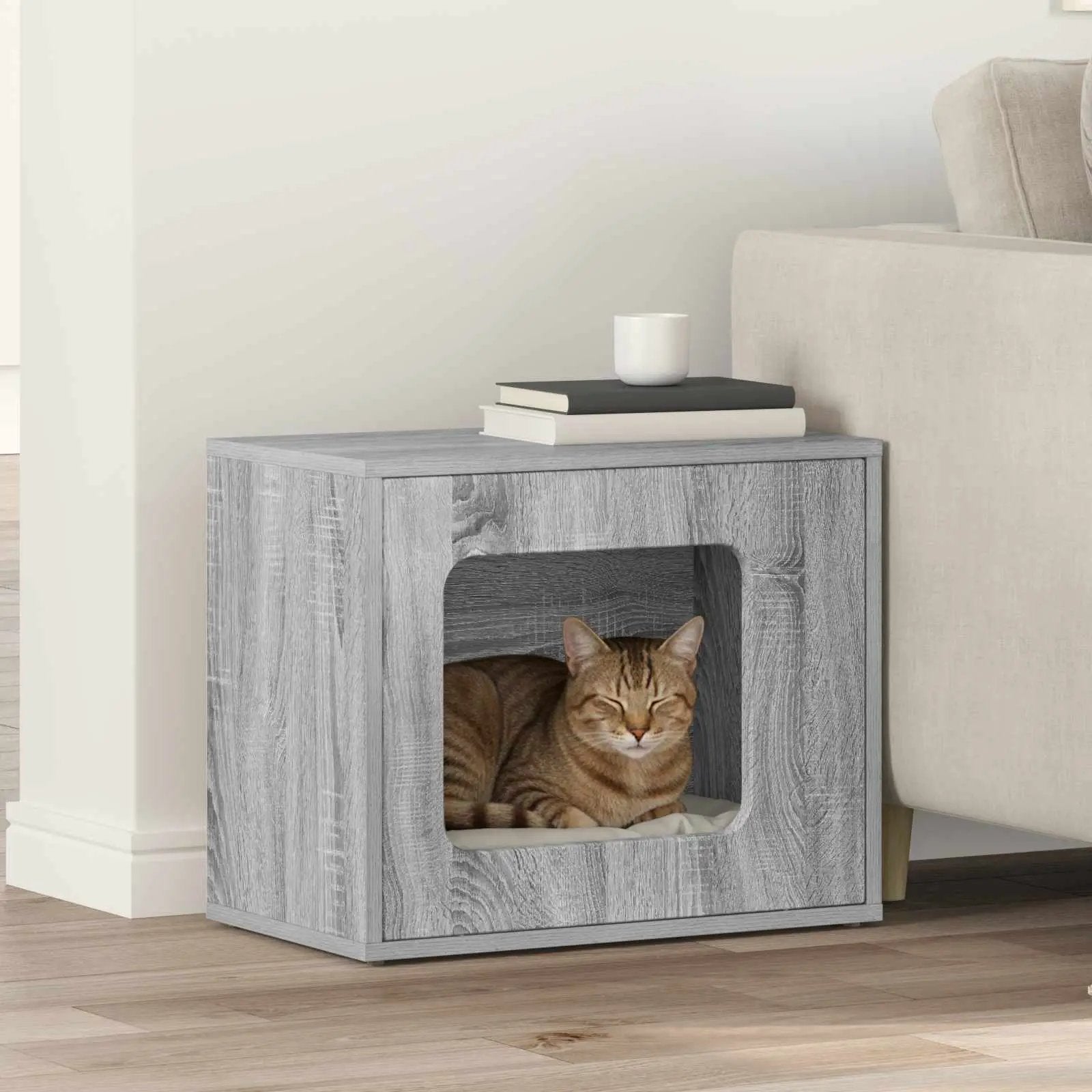 vidaXL vidaXL Cat House White 51 x 30 x 42 cm Engineered Wood - Cat House