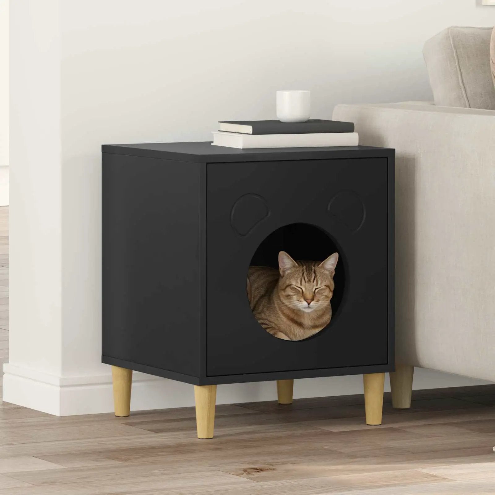 vidaXL vidaXL Cat House White 42.5 x 40 x 53 cm Engineered Wood - Cat House