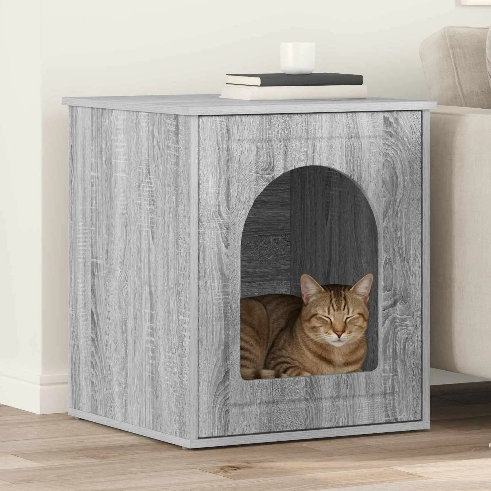 vidaXL vidaXL Cat House White 53 x 52 x 62 cm Engineered Wood - Cat House