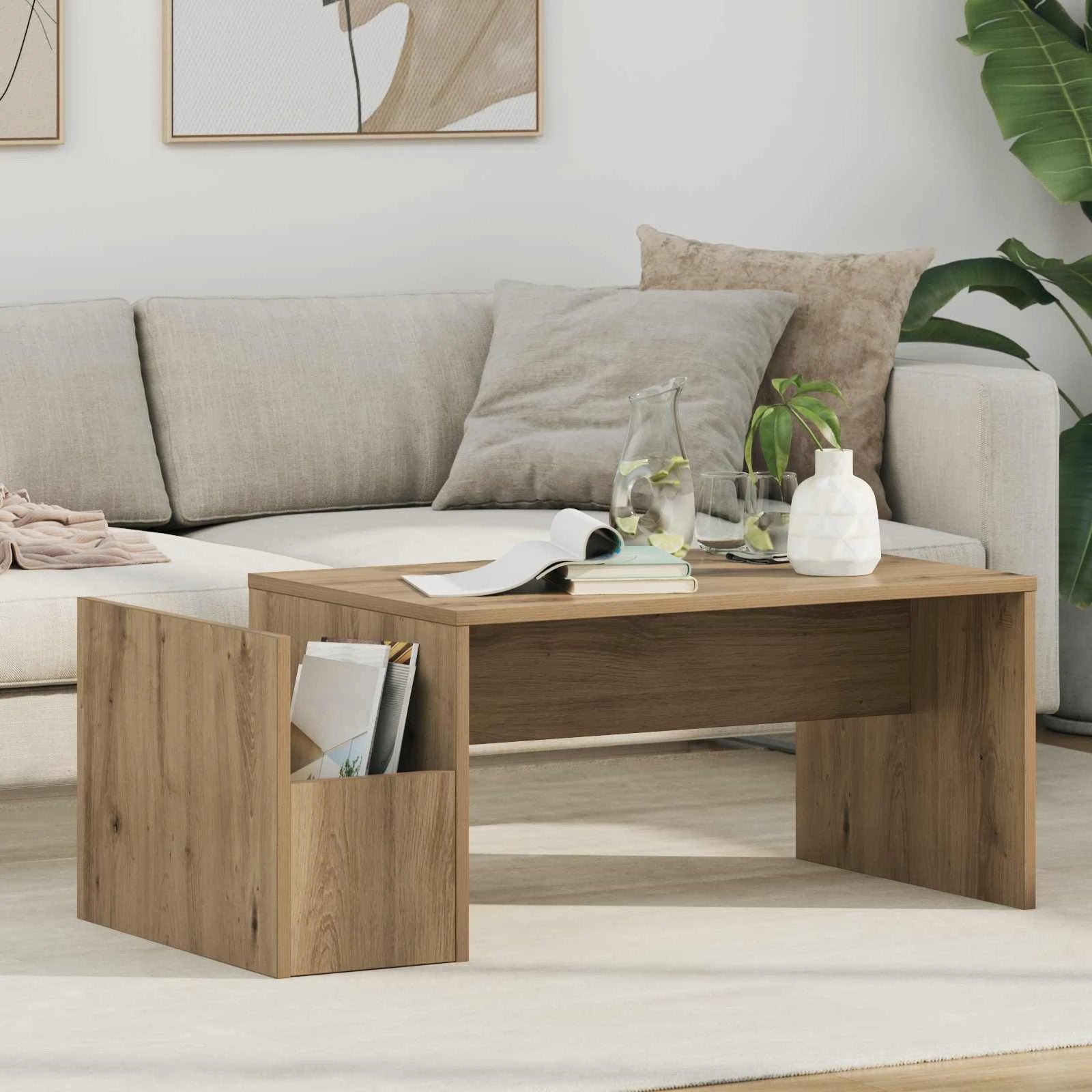 VidaXL Coffee Table 90 x 45 x 35 cm Modern Engineered Wood Living Room Centerpiece by vidaXL