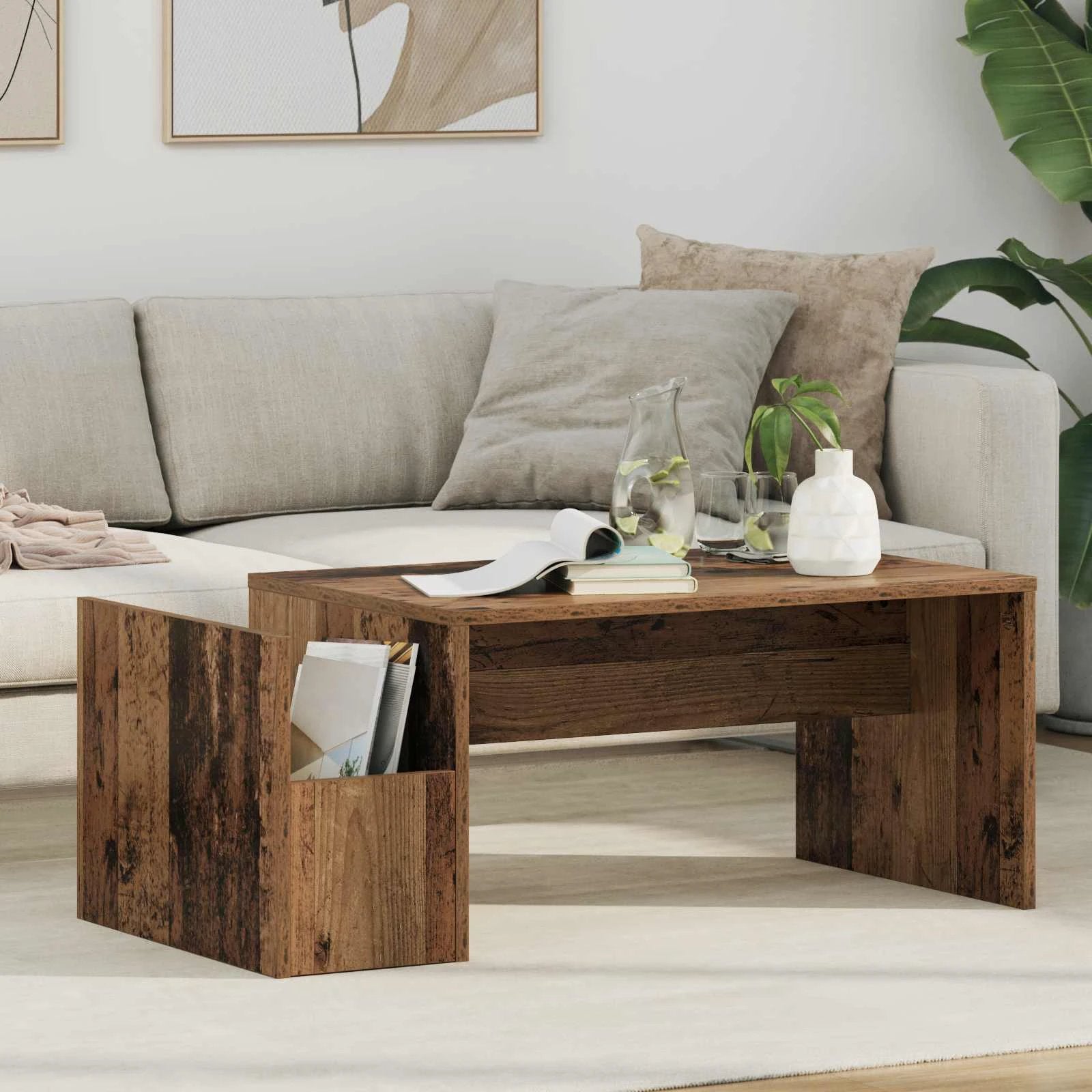 VidaXL Coffee Table 90 x 45 x 35 cm Modern Engineered Wood Living Room Centerpiece by vidaXL