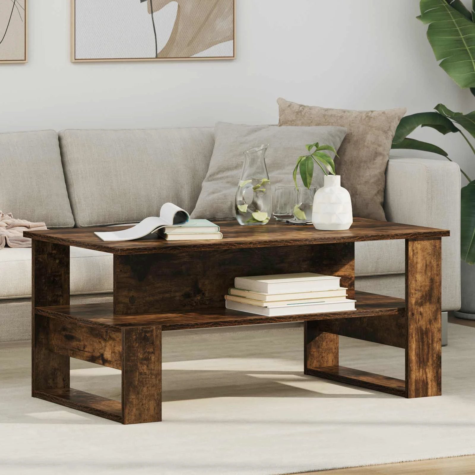 vidaXL Coffee Table 90x50x40 Engineered Wood Home by vidaXL