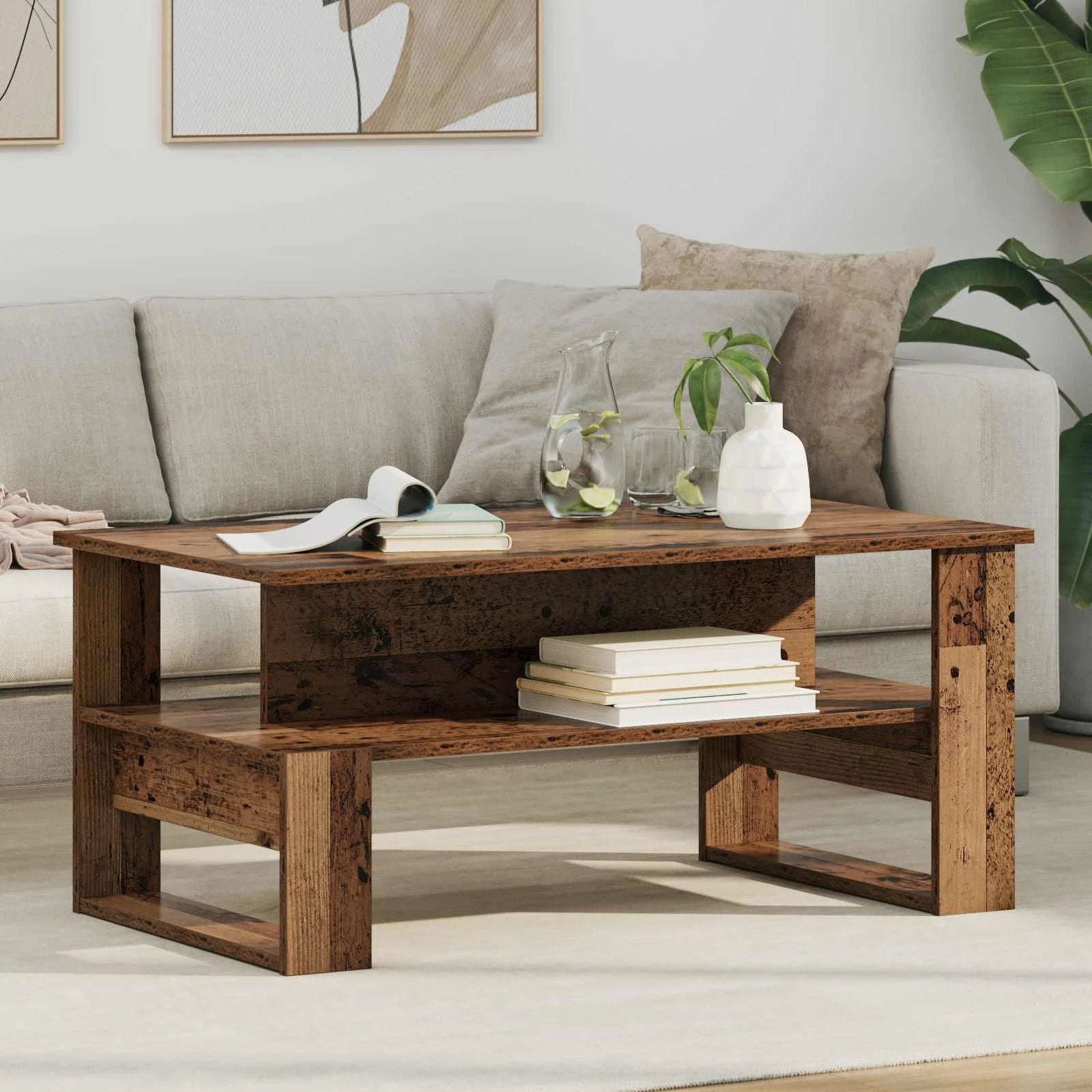 vidaXL Coffee Table 90x50x40 Engineered Wood Home by vidaXL