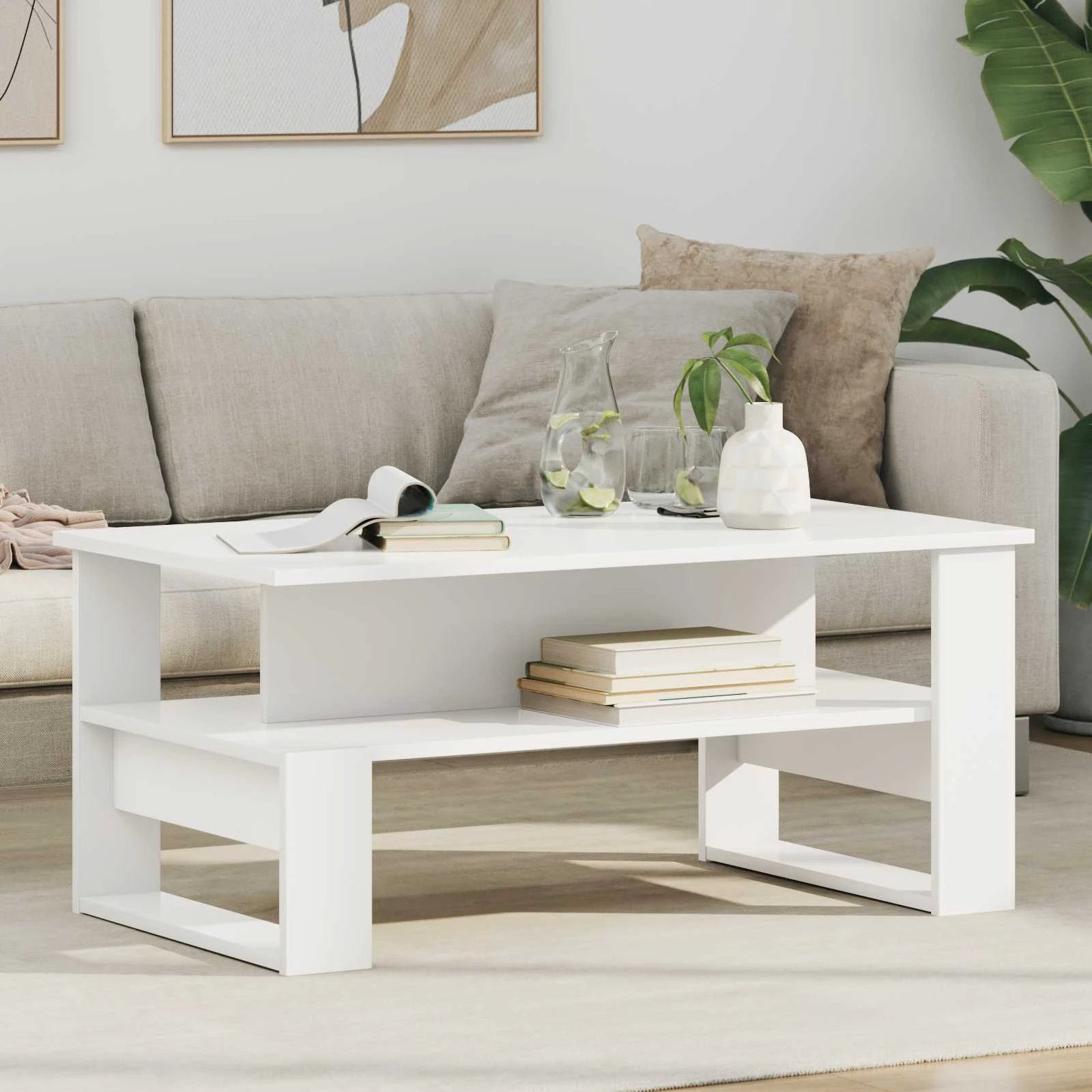 vidaXL Coffee Table 90x50x40 Engineered Wood Home by vidaXL