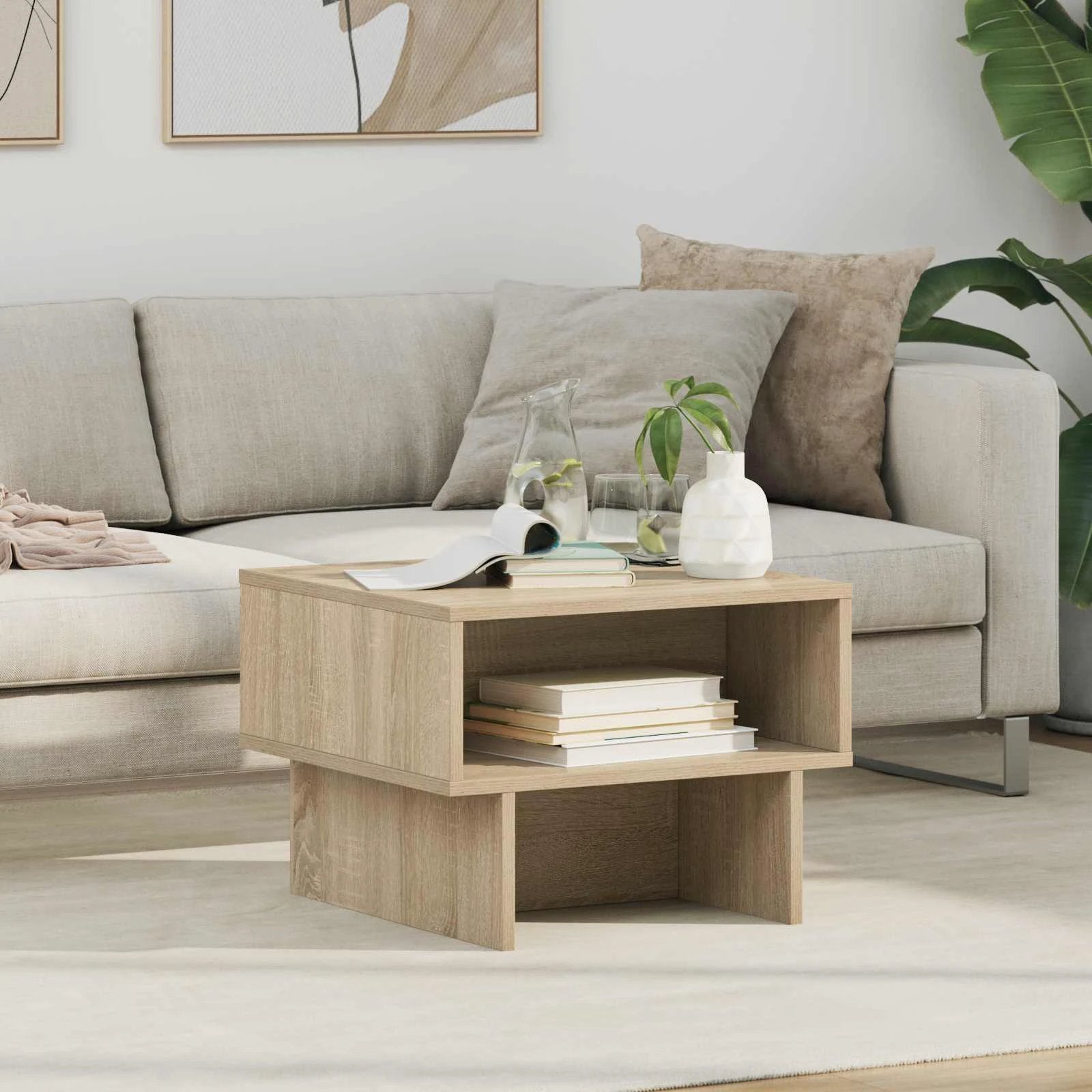 vidaXL VidaXL Coffee Table 80x46x35cm White Wooden Home - Coffee Table