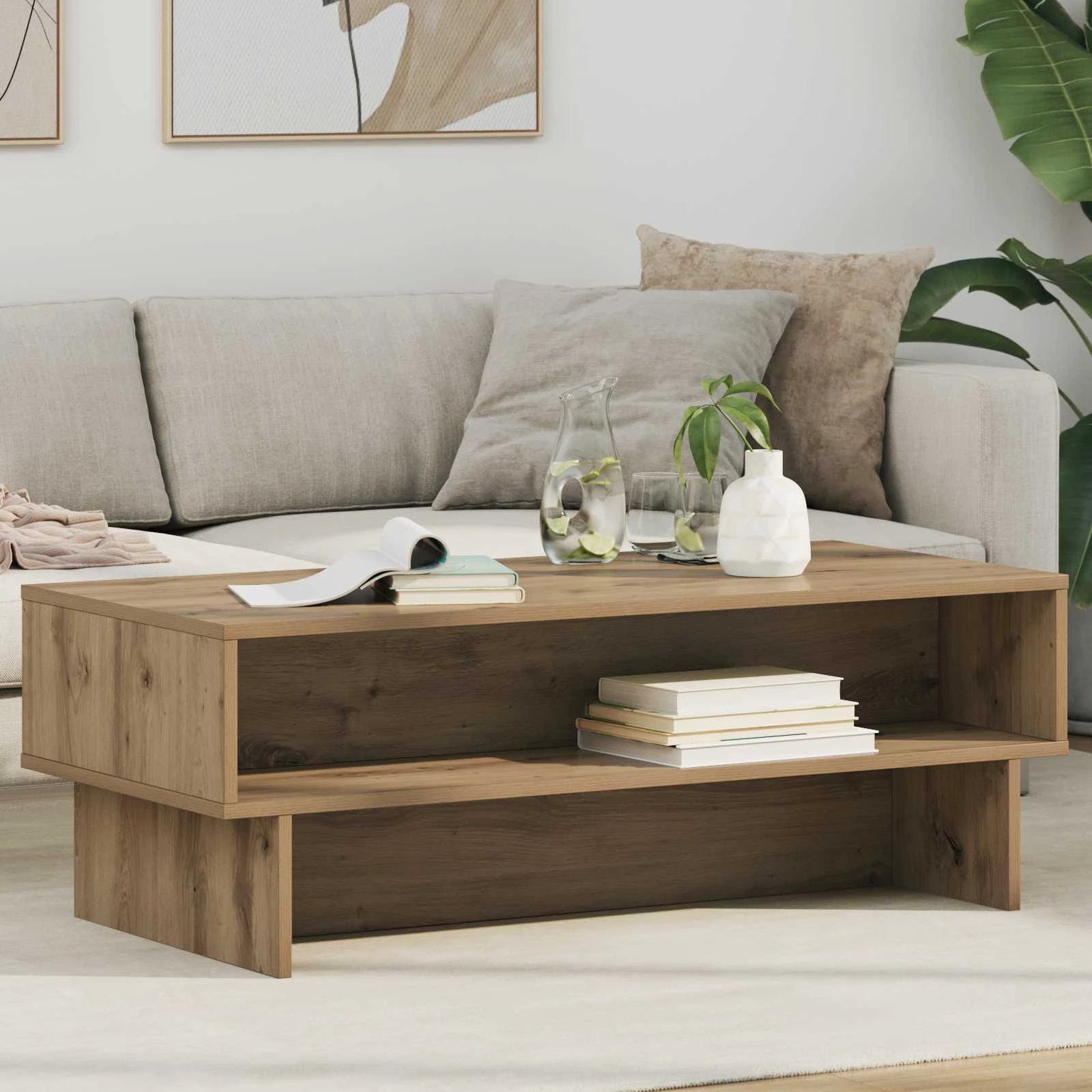vidaXL VidaXL Coffee Table 80x46x35cm White Wooden Home - Coffee Table