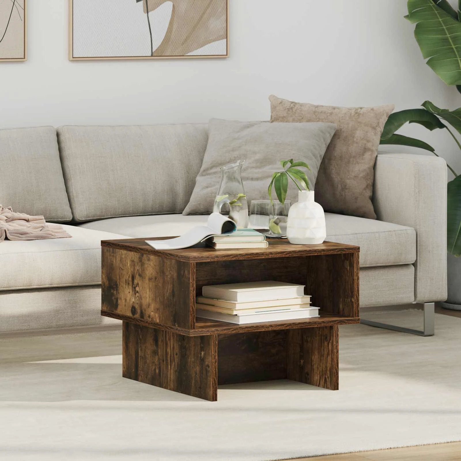 vidaXL VidaXL Coffee Table 80x46x35cm White Wooden Home - Coffee Table