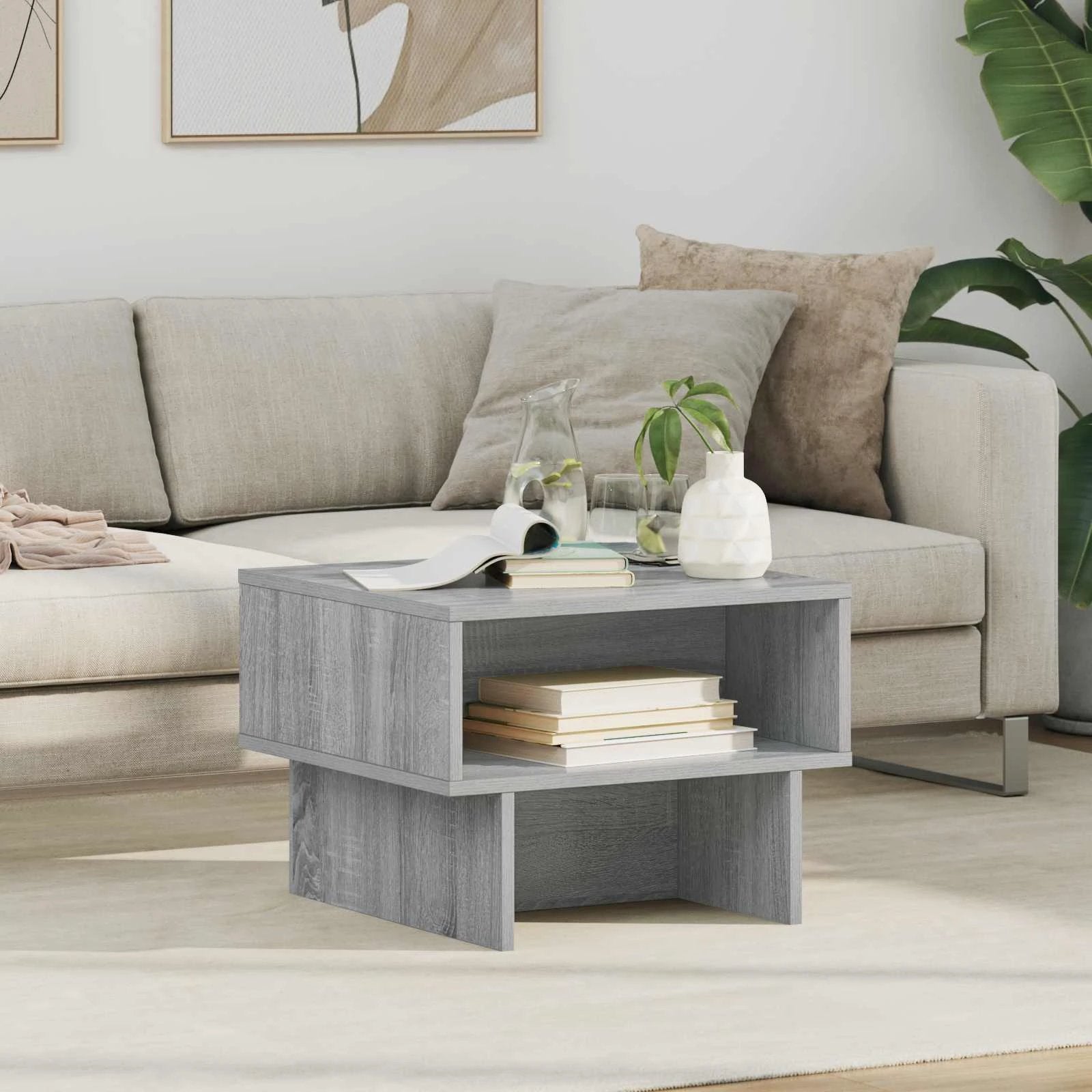 vidaXL VidaXL Coffee Table 80x46x35cm White Wooden Home - Coffee Table