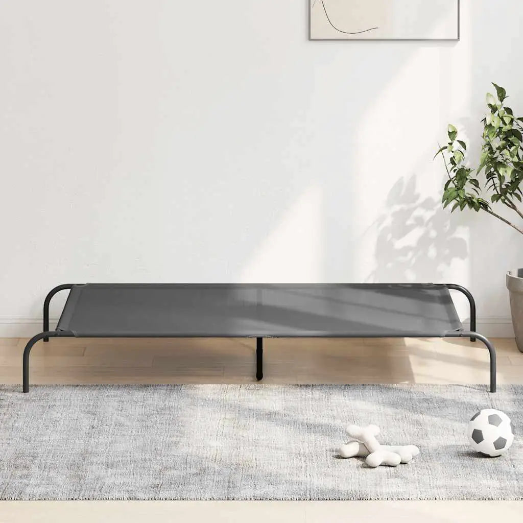 vidaXL Elevated Dog Bed Black 130x80x20 cm Textilene and Steel - from vidaXL