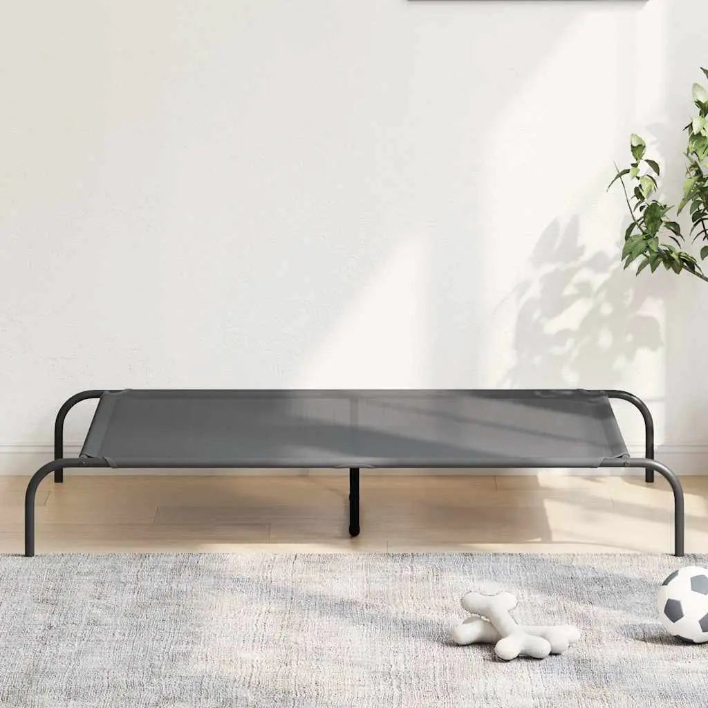 vidaXL Elevated Dog Bed Black 130x80x20 cm Textilene and Steel - from vidaXL