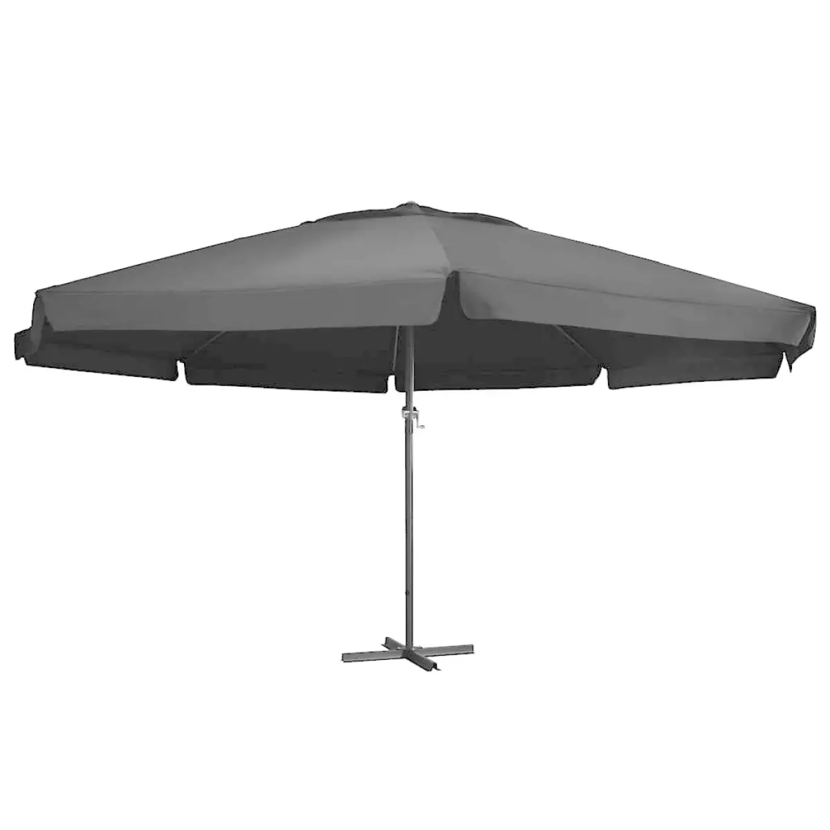vidaXL vidaXL Garden Parasol with Aluminium Pole 500 cm Black - Parasol
