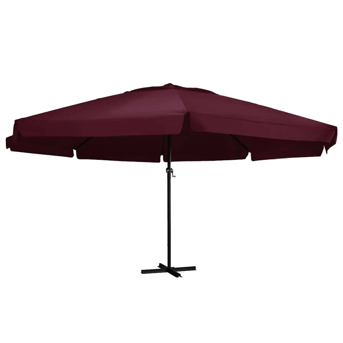 vidaXL vidaXL Garden Parasol with Aluminium Pole 500 cm Black - Parasol