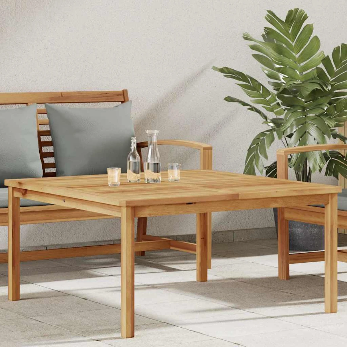 VidaXL Outdoor Coffee Table 45x45x36 Cm Solid Teak Wood For Garden And Patio Use by vidaXL