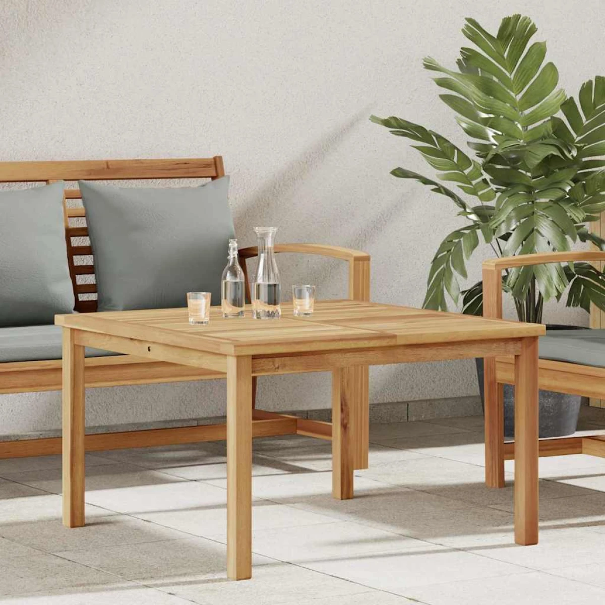 VidaXL Outdoor Coffee Table 45x45x36 Cm Solid Teak Wood For Garden And Patio Use by vidaXL
