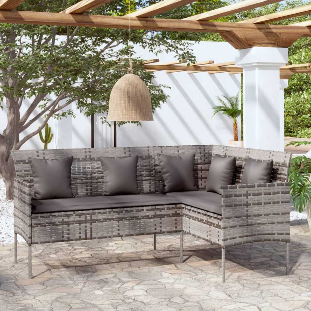 vidaXL vidaXL Couch Sofa | Brown and Cream White - Garden Sofa Sets