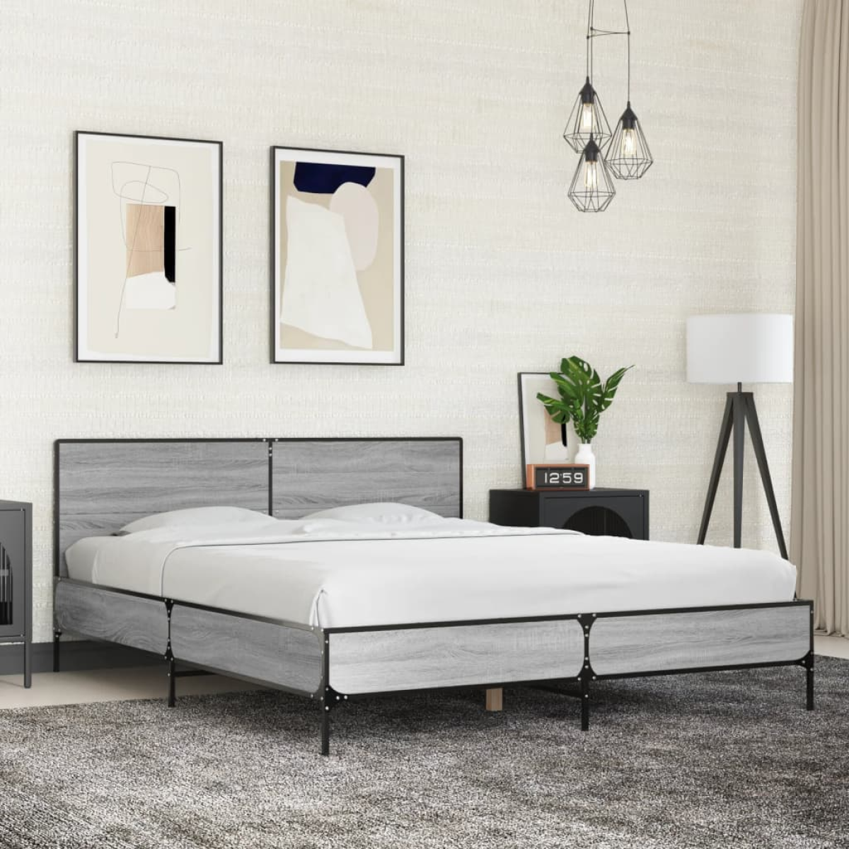 vidaXL Bed Frame without Mattress Black 90x200 cm - from vidaXL