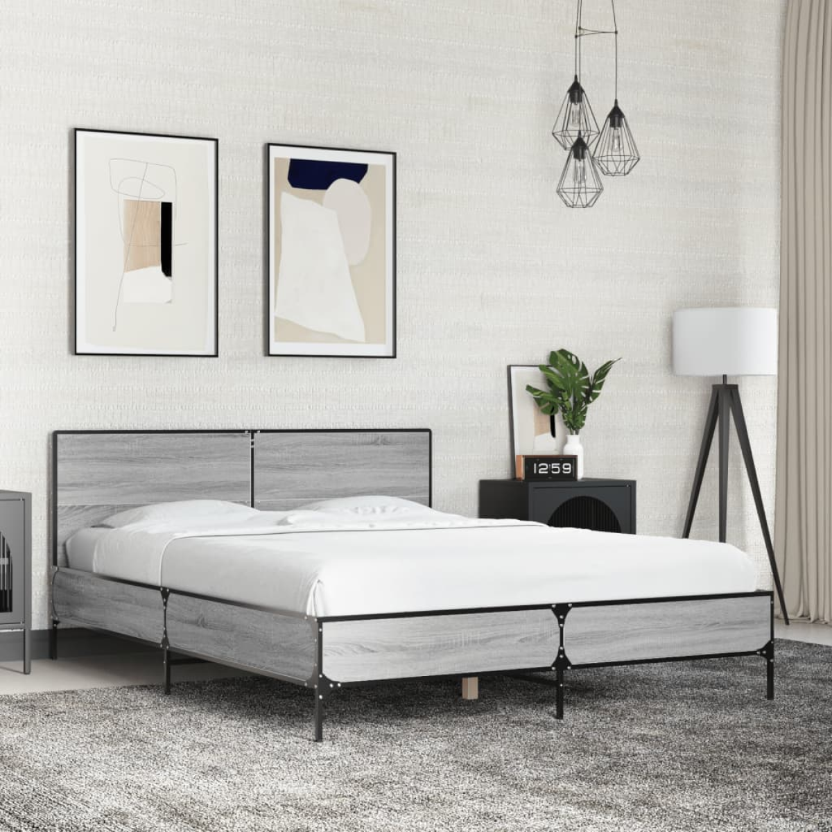 vidaXL Bed Frame without Mattress Black 90x200 cm - from vidaXL