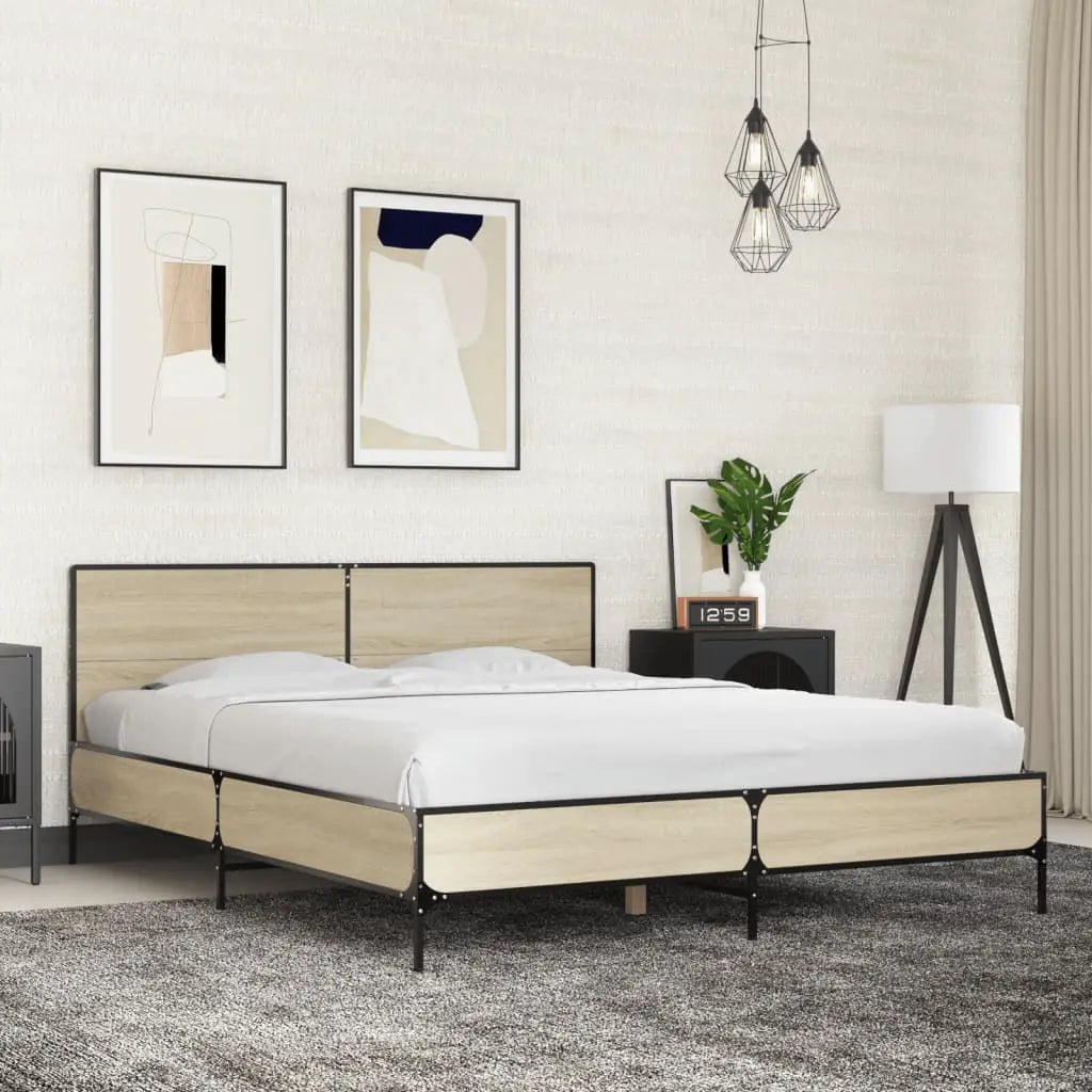 vidaXL Bed Frame without Mattress Black 90x200 cm - from vidaXL