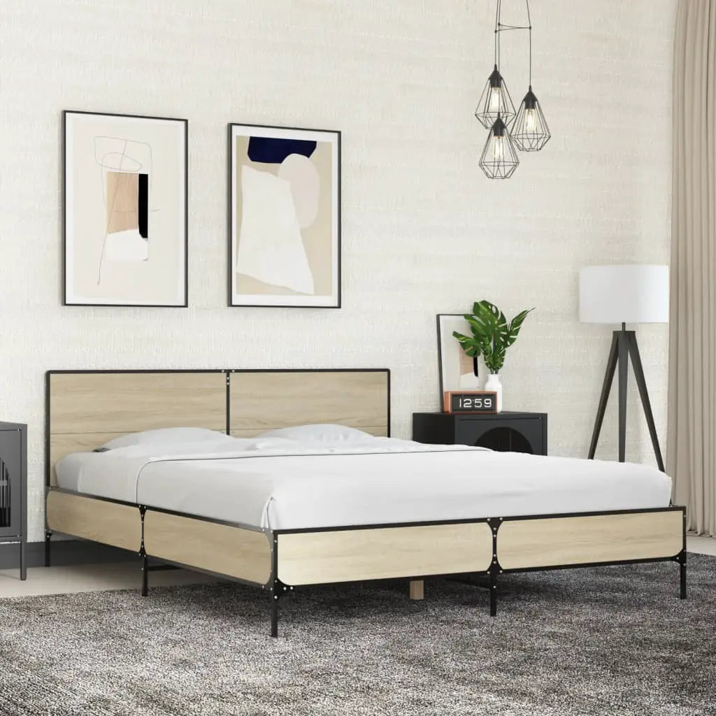 vidaXL Bed Frame without Mattress Black 90x200 cm - from vidaXL