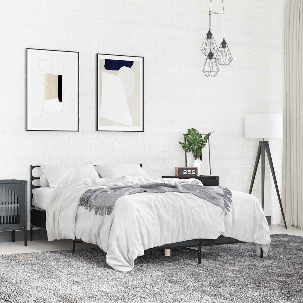 vidaXL Bed Frame without Mattress Black 90x200 cm - from vidaXL