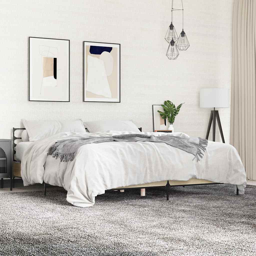 vidaXL Bed Frame without Mattress Black 90x200 cm - from vidaXL