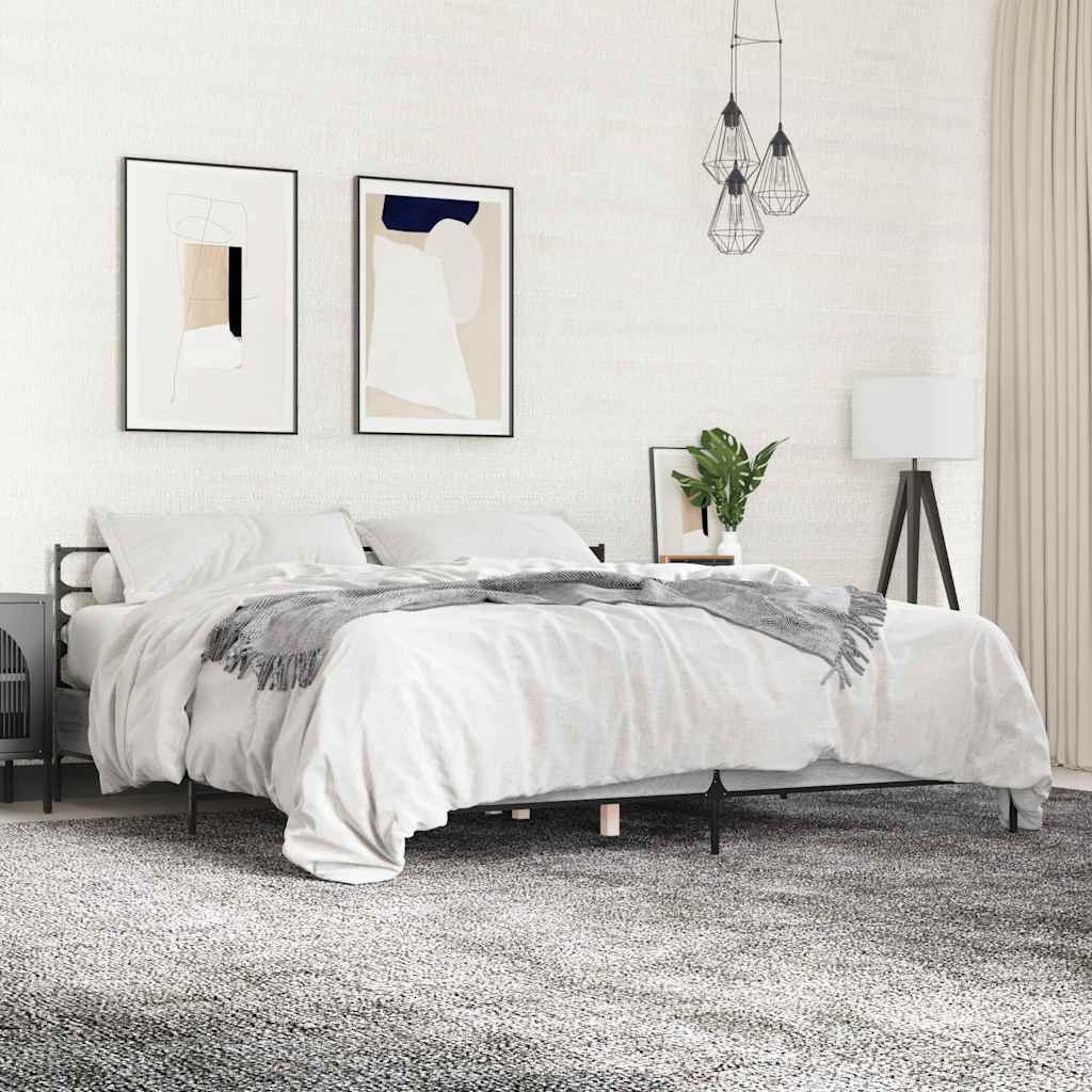 vidaXL Bed Frame without Mattress Black 90x200 cm - from vidaXL