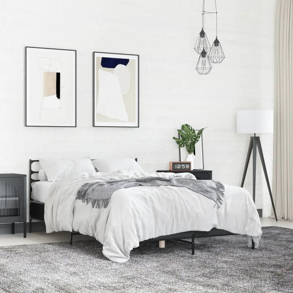 vidaXL Bed Frame without Mattress Black 90x200 cm - from vidaXL